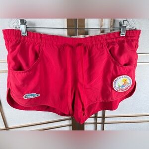 Original Watermen Red Lifeguard Shorts Local Parks & Recreation - Women’s Small